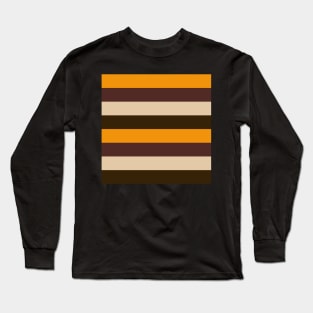 retro seventies style minimalist pattern Long Sleeve T-Shirt